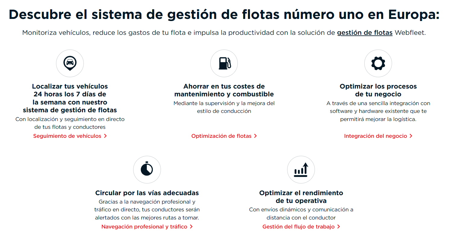 Beneficios Webfleet